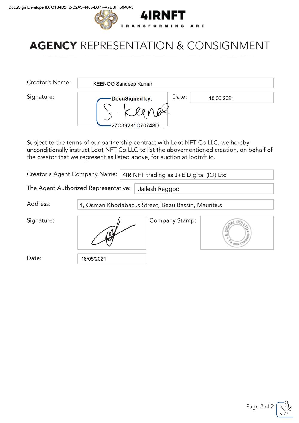 Certificate of Authenticity and Consignment Renaissance