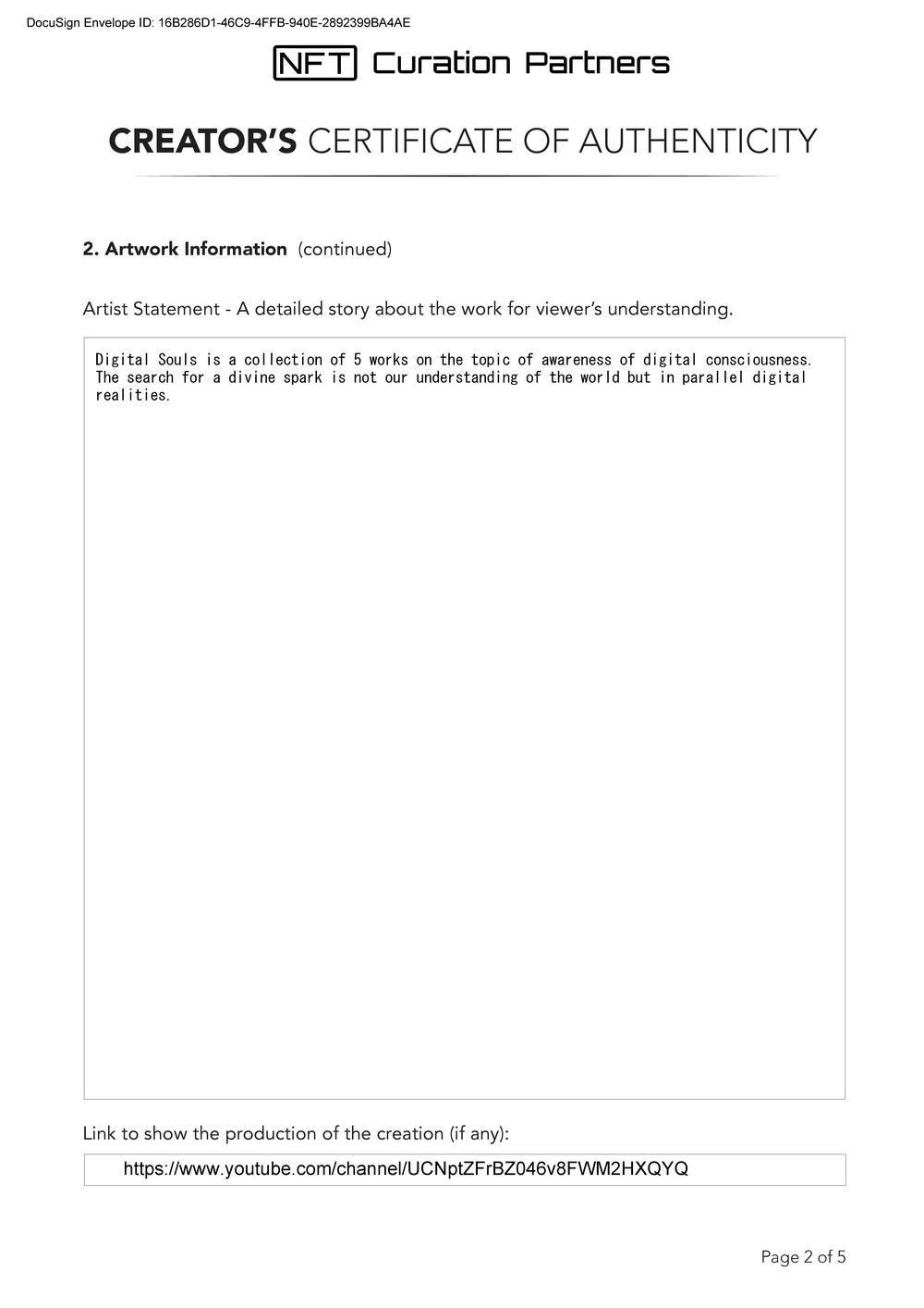 Certificate of Authenticity and Consignment - Retribution