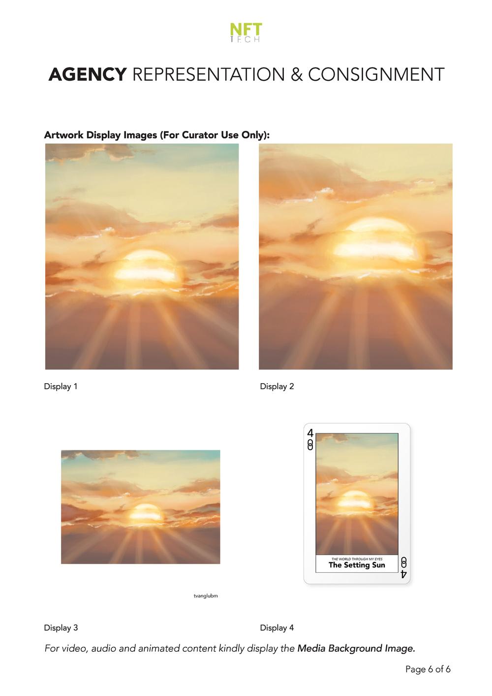 Certificate of Authenticity and Consignment - The Setting Sun