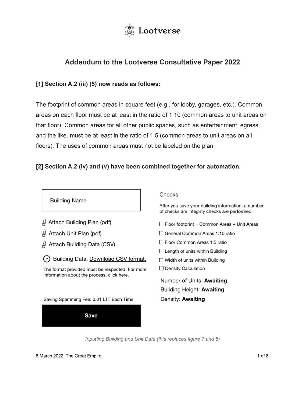 Addendum to the Lootverse Consultative Paper 2022