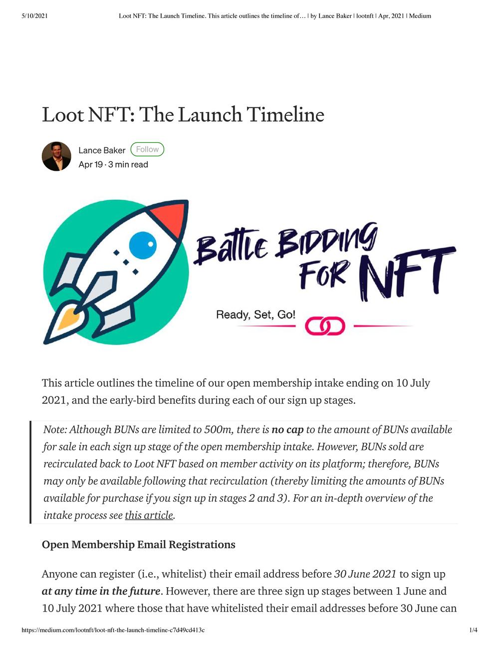 Loot NFT Pre-12 May Articles