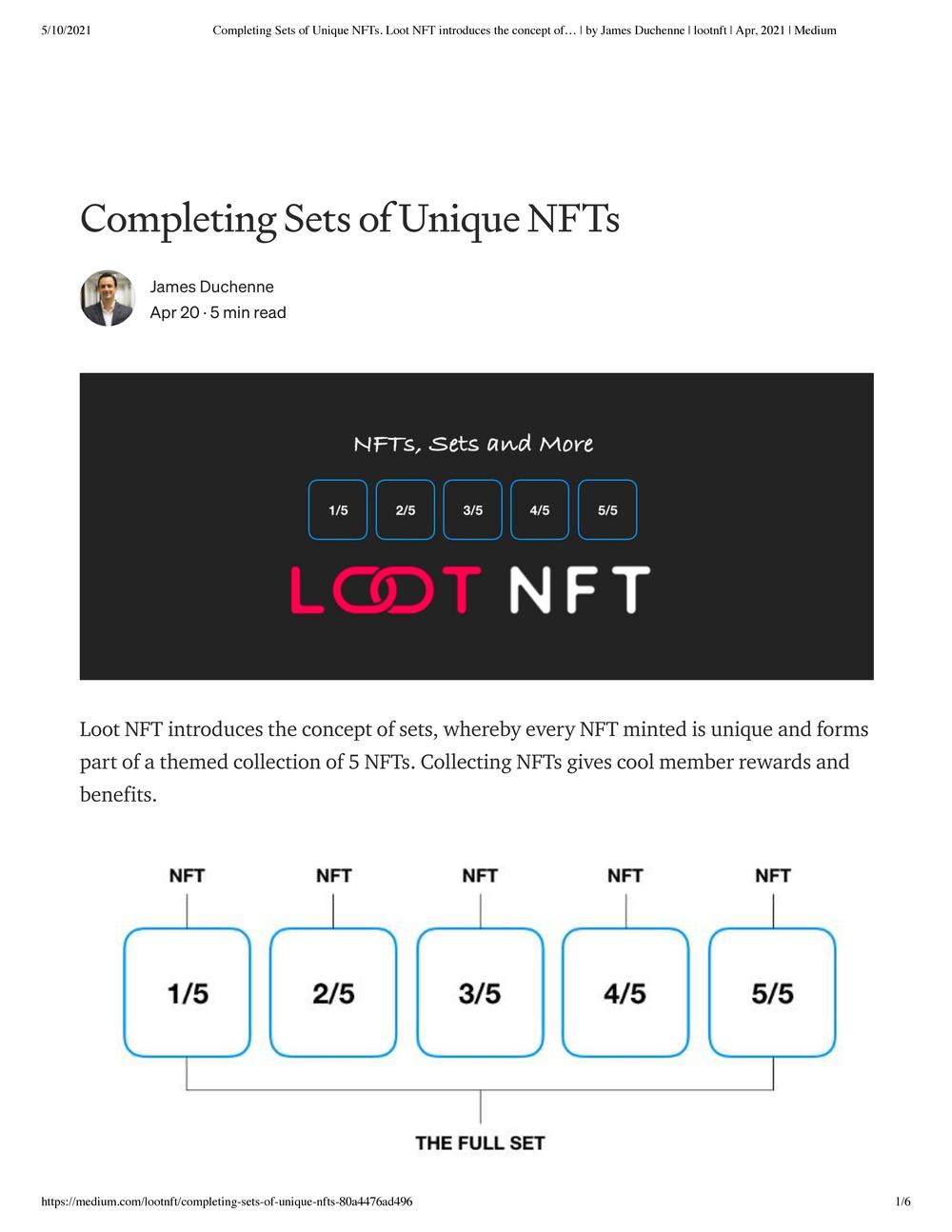 Loot NFT Pre-12 May Articles
