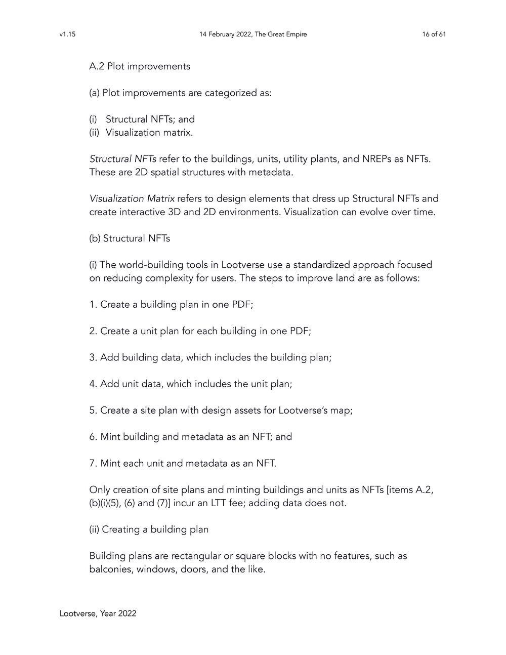 The Lootverse - Consultative Paper 2022