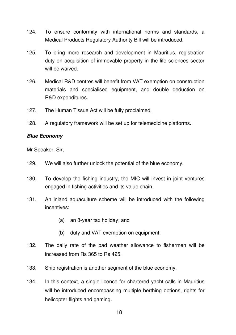 Budget Speech Mauritius 2020-2021