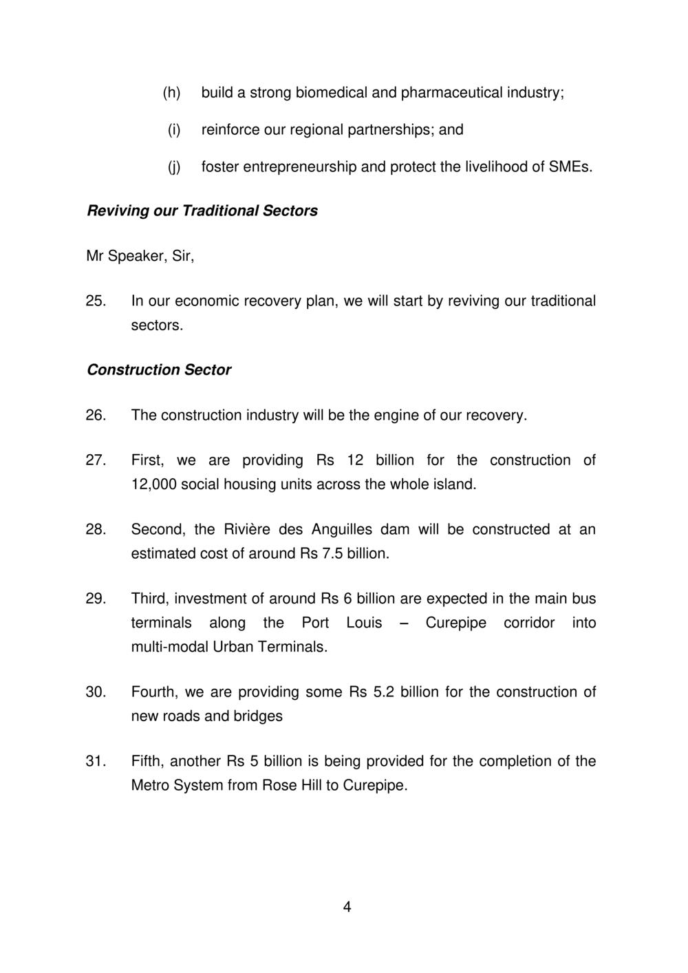 Budget Speech Mauritius 2020-2021