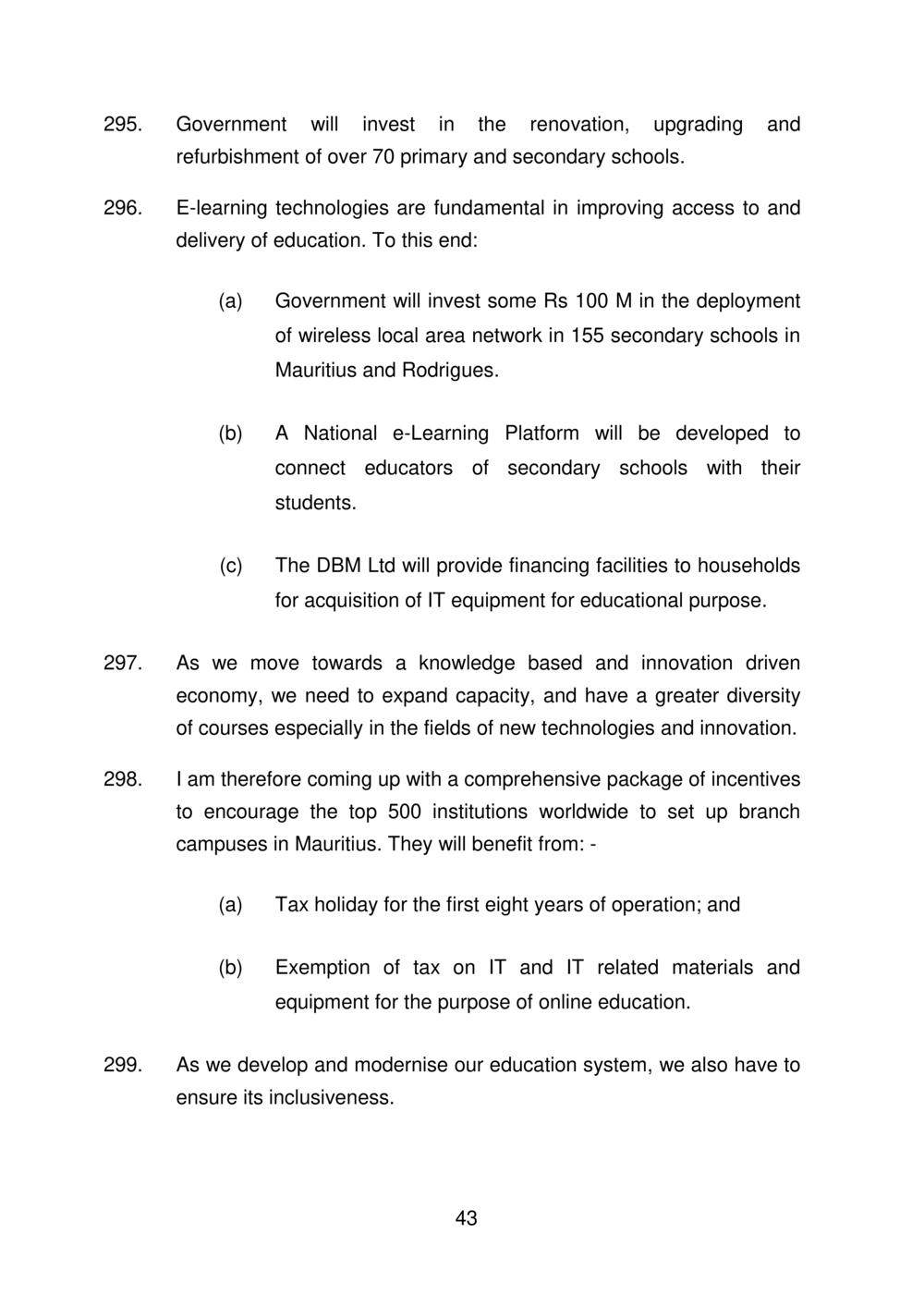 Budget Speech Mauritius 2020-2021