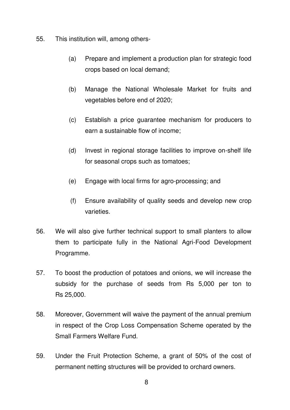 Budget Speech Mauritius 2020-2021